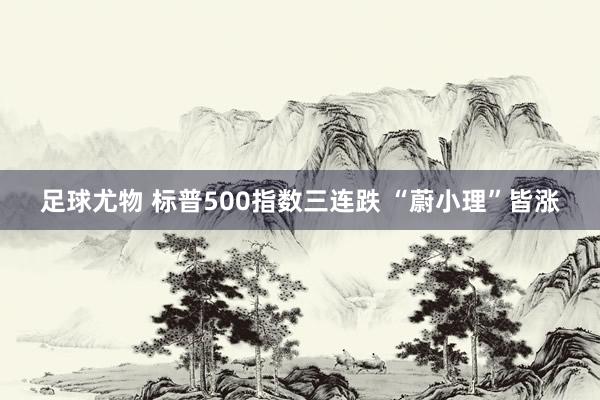 足球尤物 标普500指数三连跌 “蔚小理”皆涨