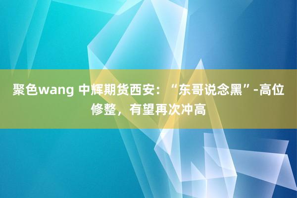 聚色wang 中辉期货西安：“东哥说念黑”-高位修整，有望再次冲高