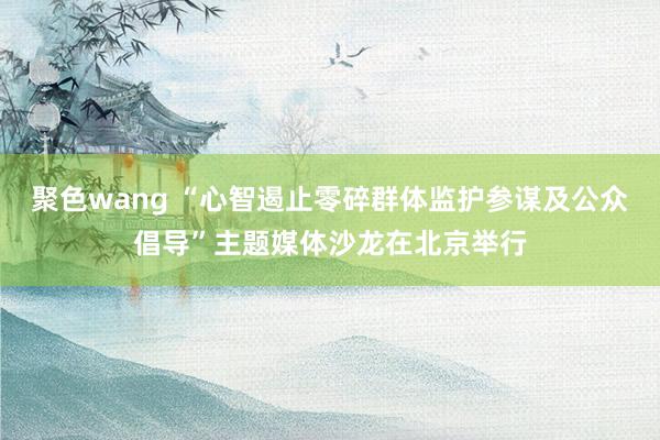 聚色wang “心智遏止零碎群体监护参谋及公众倡导”主题媒体沙龙在北京举行