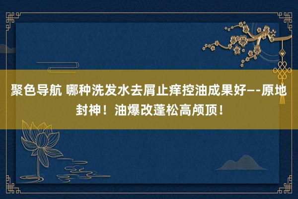 聚色导航 哪种洗发水去屑止痒控油成果好—-原地封神！油爆改蓬松高颅顶！