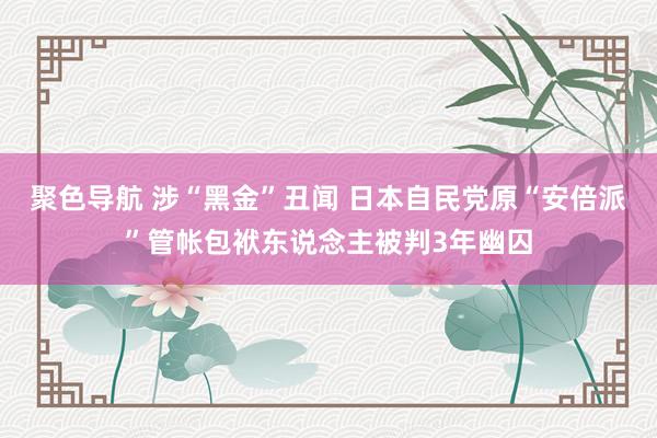 聚色导航 涉“黑金”丑闻 日本自民党原“安倍派”管帐包袱东说念主被判3年幽囚