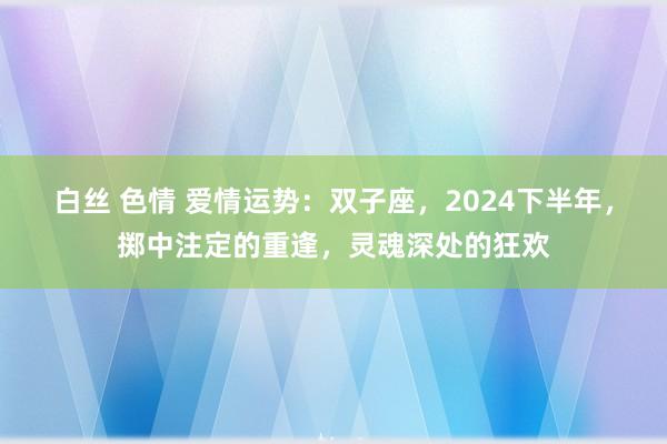 白丝 色情 爱情运势：双子座，2024下半年，掷中注定的重逢，灵魂深处的狂欢