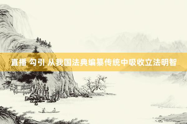 直播 勾引 从我国法典编纂传统中吸收立法明智