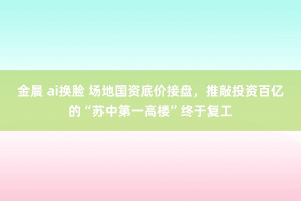 金晨 ai换脸 场地国资底价接盘，推敲投资百亿的“苏中第一高楼”终于复工