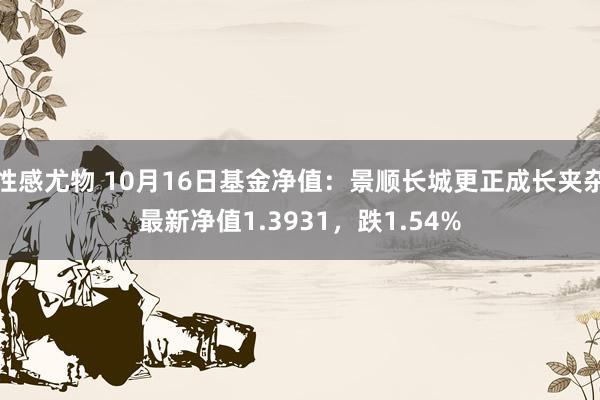 性感尤物 10月16日基金净值：景顺长城更正成长夹杂最新净值1.3931，跌1.54%