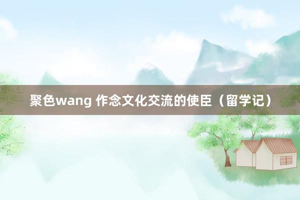 聚色wang 作念文化交流的使臣（留学记）