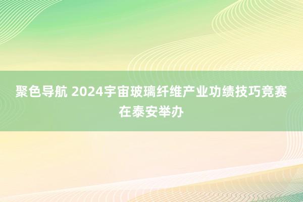 聚色导航 2024宇宙玻璃纤维产业功绩技巧竞赛在泰安举办