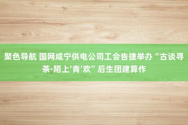 聚色导航 国网咸宁供电公司工会告捷举办“古谈寻茶·陌上‘青’欢”后生团建算作