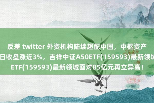 反差 twitter 外资机构陆续超配中国，中枢资产爆发，中证A50指数昨日收盘涨近3%，吉祥中证A50ETF(159593)最新领域面对85亿元再立异高！